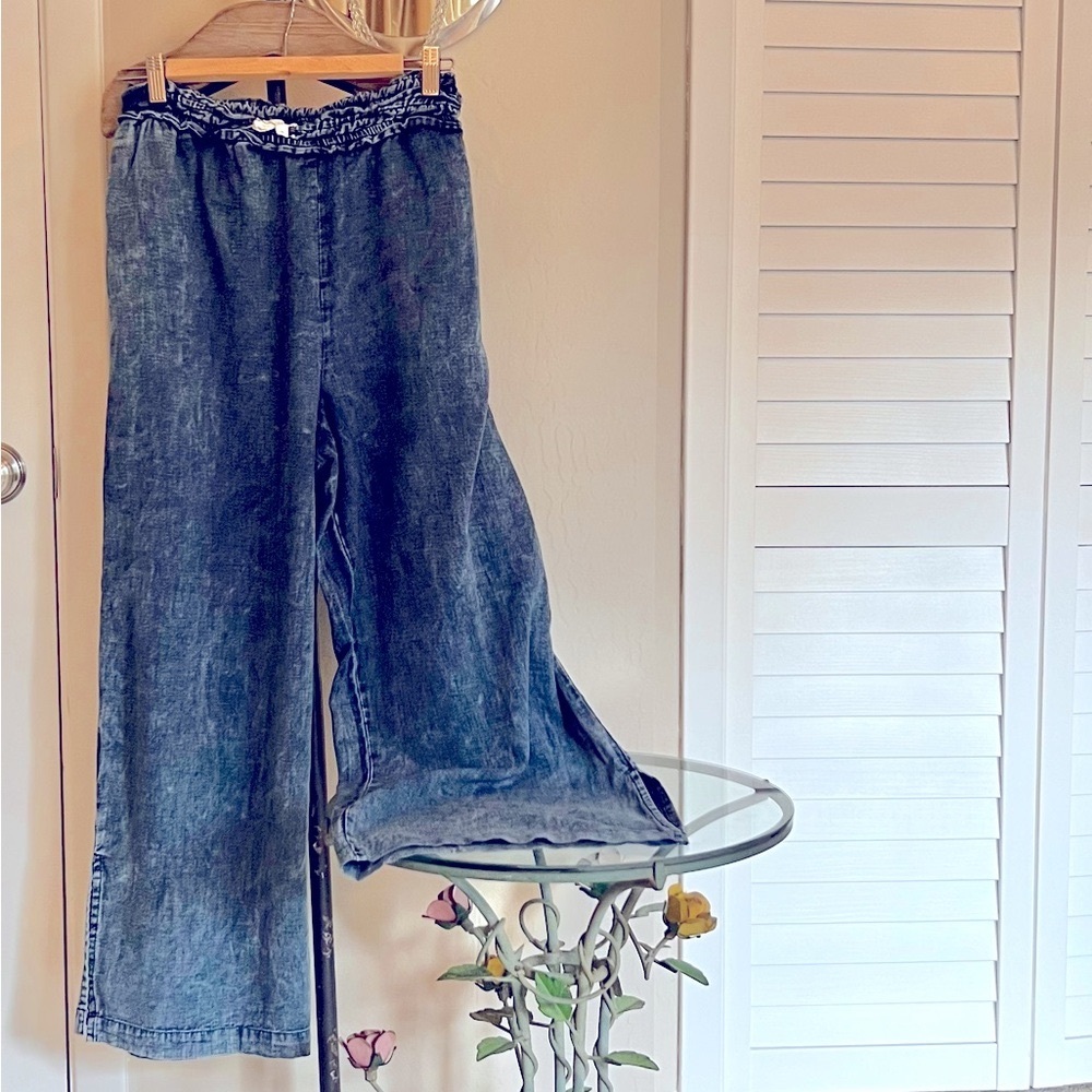 Anthropologie wide leg jeans
